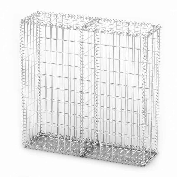 vidaXL Panier de gabion avec couvercle Fil galvanis&eacute; 100x100x30 cm