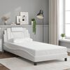 vidaXL Cadre de lit Viana avec LED sans matelas blanc 100x190 cm