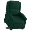 vidaXL Fauteuil inclinable de massage vert fonc&eacute; velours