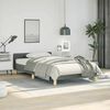 vidaXL Cadre de lit sans matelas gris foncé double tissu