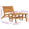 vidaXL Chaise de jardin avec repose-pied Bois de teck solide