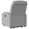 vidaXL Fauteuil inclinable de massage électrique gris clair tissu