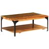 vidaXL Table basse et &eacute;tag&egrave;re 100x60x35 cm Bois de r&eacute;cup&eacute;ration solide