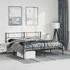 vidaXL Cadre de lit métal sans matelas avec pied de lit noir 193x203cm