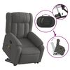 vidaXL Fauteuil inclinable de massage gris fonc&eacute; tissu