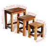 vidaXL Table gigogne 3 pcs vintage Bois de r&eacute;cup&eacute;ration