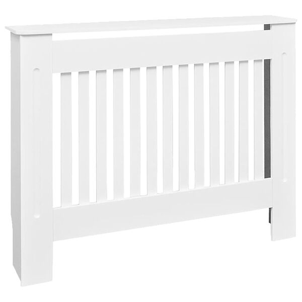 vidaXL Cache-radiateur 112 cm MDF Blanc