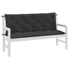 vidaXL Coussins de banc de jardin lot de 2 anthracite m&eacute;lang&eacute; tissu