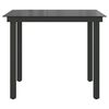 vidaXL Table de jardin Noir 80x80x74 cm Aluminium et verre