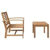 vidaXL banc 2 pcs Marron Bois de teck massif