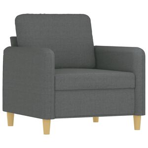 vidaXL Fauteuil Gris fonc&eacute; 60 cm Tissu