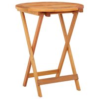 vidaXL Table de jardin pliable Ø60x75 cm Bois d'eucalyptus solide