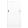vidaXL Armoire de bureau et porte coulissante Blanc 90x40x180 cm Acier