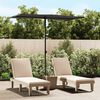 vidaXL Parasol de jardin avec m&acirc;t en aluminium 180x110 cm Noir