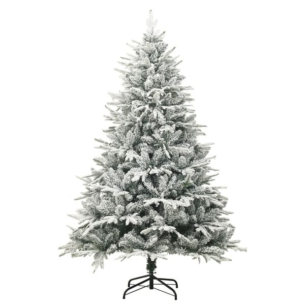 vidaXL Sapin de No&euml;l artificiel LED et flocons de neige 240 cm PVC PE