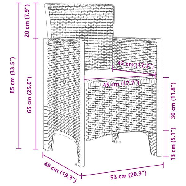 vidaXL Ensemble de salle &agrave; manger pour jardin 11 pcs Marron et Taupe