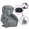vidaXL Fauteuil inclinable de massage électrique gris clair tissu