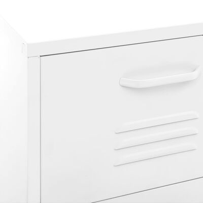 vidaXL Armoire de rangement Blanc 42,5x35x101,5 cm Acier