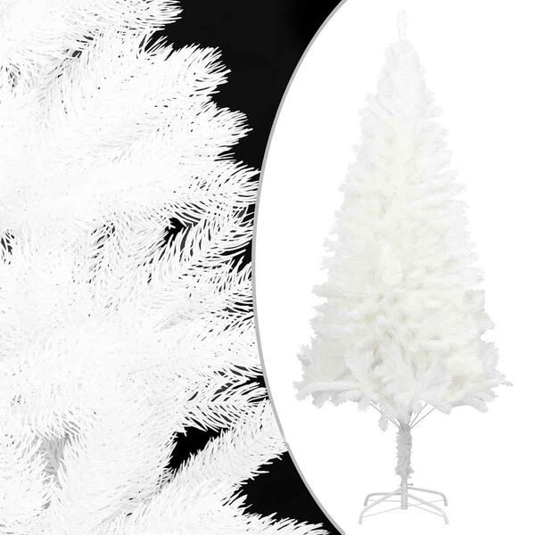 vidaXL Arbre de No&euml;l artificiel pr&eacute;-&eacute;clair&eacute; et boules blanc 120 cm