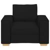 vidaXL Canap&eacute; Fauteuil Noir 60 cm Tissu