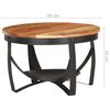 vidaXL Table basse &Oslash;68x43 cm Bois d'acacia solide