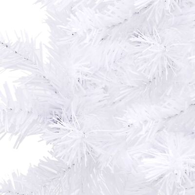 vidaXL Arbre de Noël artificiel d'angle LED et boules blanc 120 cm PVC