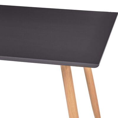 vidaXL Table de salle à manger Gris et chêne 120x60x74 cm MDF