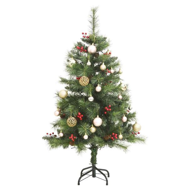 vidaXL Sapin de No&euml;l artificiel articul&eacute; 150 LED et boules 150 cm