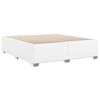 vidaXL Cadre de lit sans matelas blanc king similicuir