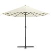 vidaXL Parasol d'ext&eacute;rieur et poteau en aluminium 460x270 cm sable