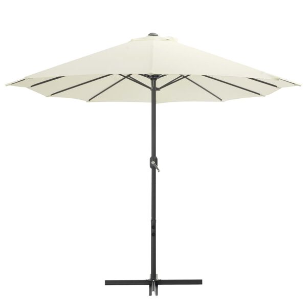 vidaXL Parasol d'ext&eacute;rieur et poteau en aluminium 460x270 cm sable