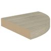 vidaXL &Eacute;tag&egrave;re d'angle flottante ch&ecirc;ne 25x25x3,8 cm MDF
