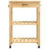 vidaXL Chariot de cuisine MONZA 60x40x88,5 cm bois massif de pin