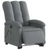 vidaXL Fauteuil inclinable de massage électrique gris foncé tissu