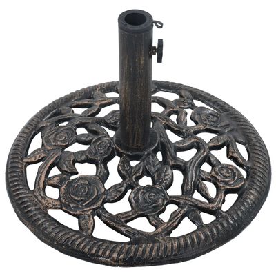 vidaXL Socle de parasol Bronze 12 kg 48 cm Fonte