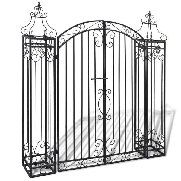 vidaXL Portillon ornemental de jardin Fer forg&eacute; 122 x 20,5 x 134 cm