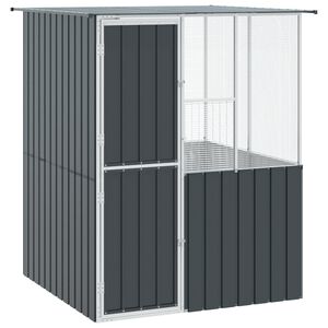 vidaXL Cage pour oiseaux Anthracite 154 x 154 x 200 cm Acier galvanis&eacute;