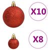 vidaXL Ensemble de boules de No&euml;l 112 pcs rouge vert dor&eacute; polystyr&egrave;ne