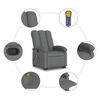 vidaXL Fauteuil inclinable de massage gris fonc&eacute; tissu