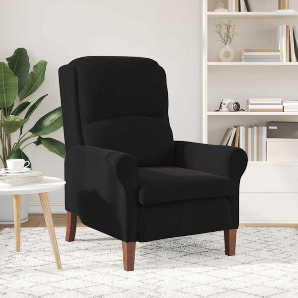vidaXL fauteuil Noir 76 x 94 x 102 cm Velours