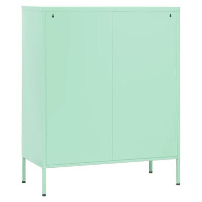 vidaXL Armoire de rangement Vert menthe 80x35x101,5 cm Acier