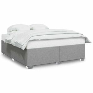 vidaXL Cadre de lit sans matelas gris clair tissu