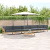 vidaXL Ensemble de Canap&eacute;s Uni 6 pcs Anthracite Bois d'Acacia Massif