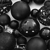 vidaXL Ensemble de boules de No&euml;l 100 pcs Noir
