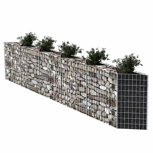 vidaXL Panier de gabion Acier galvanis&eacute; 300x30x100 cm