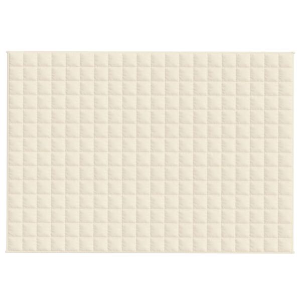 vidaXL Couverture lestée Crème clair 135x200 cm 6 kg Tissu