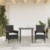 vidaXL Chaises de jardin avec coussins lot de 2 noir r&eacute;sine tress&eacute;e