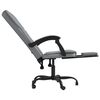 vidaXL Fauteuil inclinable de bureau gris clair tissu