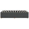 vidaXL Cadre de lit sans matelas gris foncé double tissu