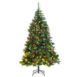 vidaXL Sapin de Noël artificiel articulé avec 300 LED 240 cm